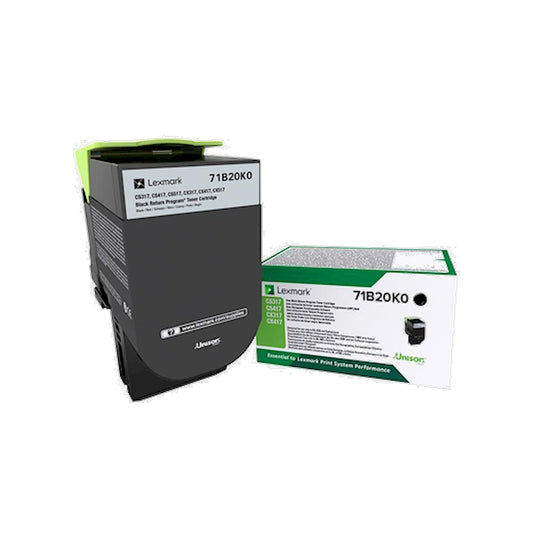 Toner Lexmark 71B20K0   - Originale - Nero da 3.000 pagine per CS317dn, CS417dn, CS517de, CX317dn, CX417de, CX517de