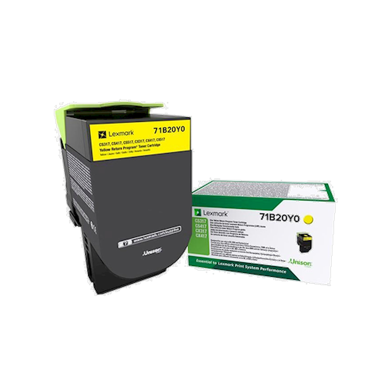 Toner Lexmark 71B20Y0   - Originale - Giallo da 2.300 pagine per CS317dn, CS417dn, CS517de, CX317dn, CX417de, CX517de