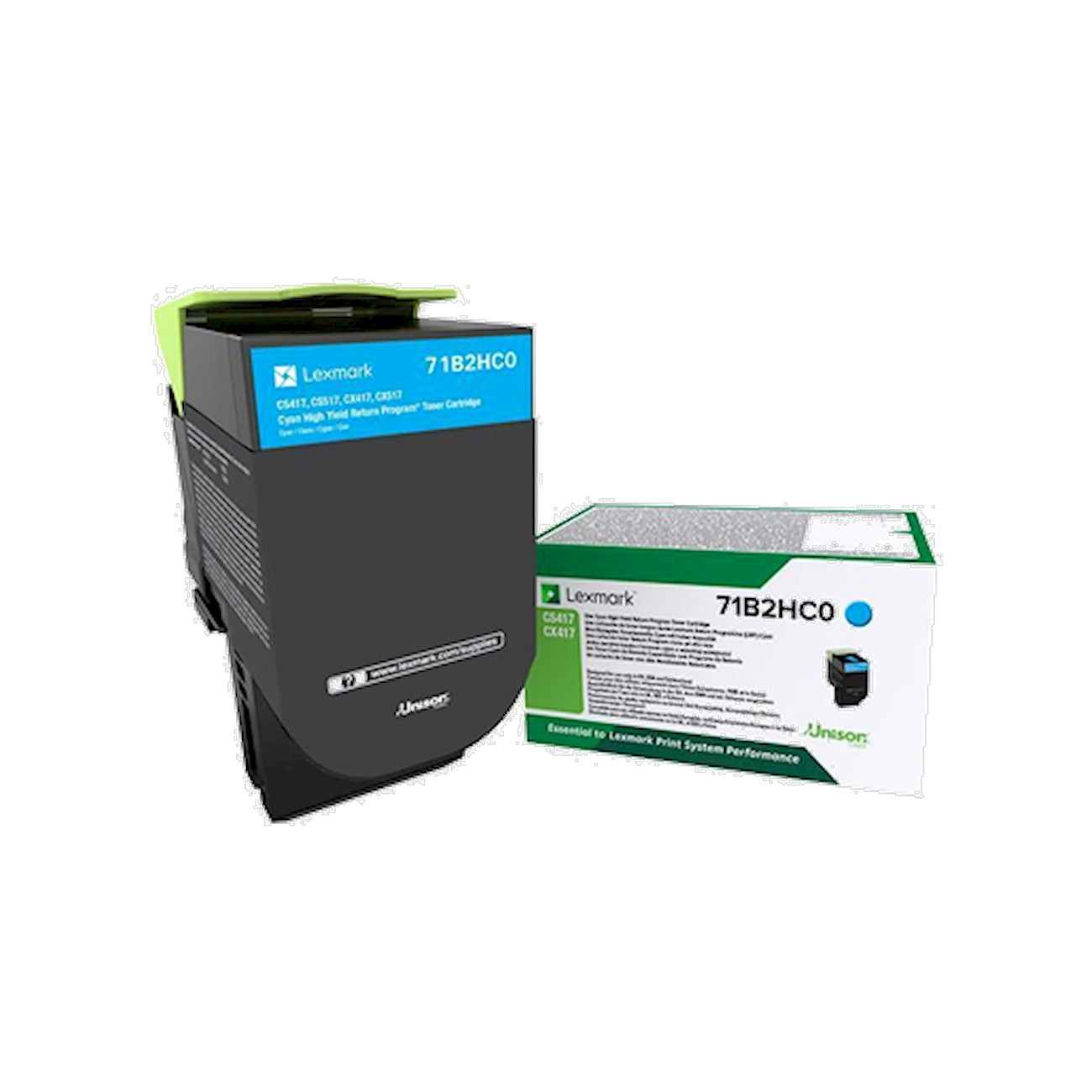 Toner Lexmark 71B2HC0   - Originale - Ciano da 3.500 pagine per CS417dn, CS517de, CX417de, CX517de