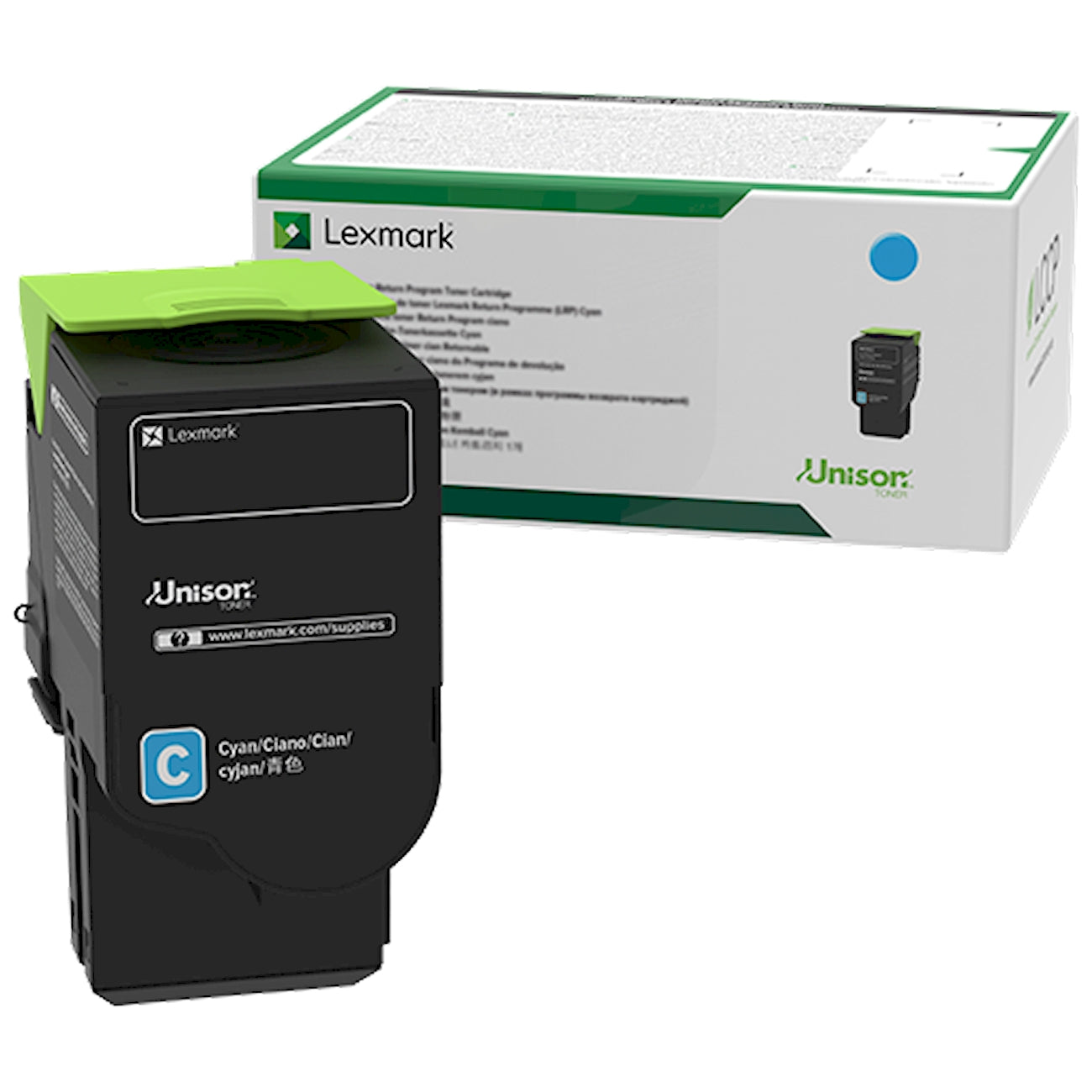 Toner Lexmark 78C20C0   - Originale - Ciano da 1.400 pagine per CS421dn, CS521dn, CS622de, CX421adn, CX522ade, CX622ade, CX625ade, CX625adhe, C2425dw, C2535dw, MC2425adw, MC2535adwe