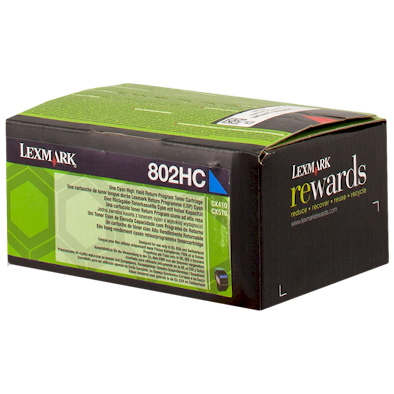 Toner Lexmark 802HC 80C2HC0  - Originale - Ciano da 3.000 pagine per CX410de, CX410dte, CX410e, CX510de, CX510dhe, CX510dthe