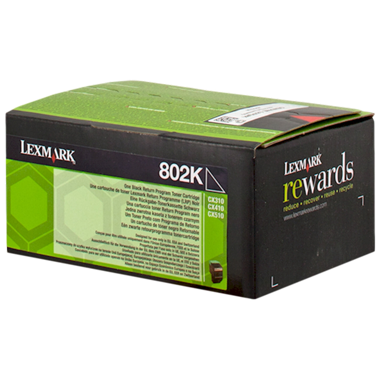 Toner Lexmark 802K 80C20K0  - Originale - Nero da 1.000 pagine per CX310dn, CX310n, CX410de, CX410dte, CX410e, CX510de, CX510dhe, CX510dthe, XC2130, XC2132