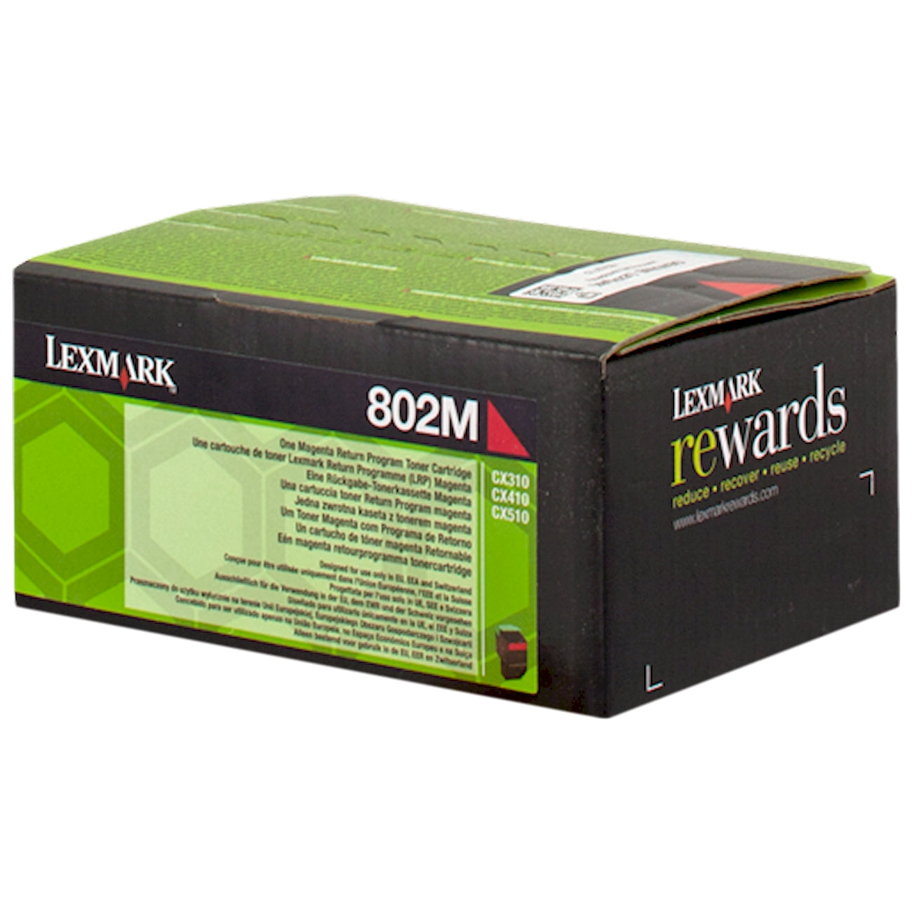 Toner Lexmark 802M 80C20M0  - Originale - Magenta da 1.000 pagine per CX 310dn, 310n, 410de, 410dte, 410e, 510de, 510dhe, 510dthe