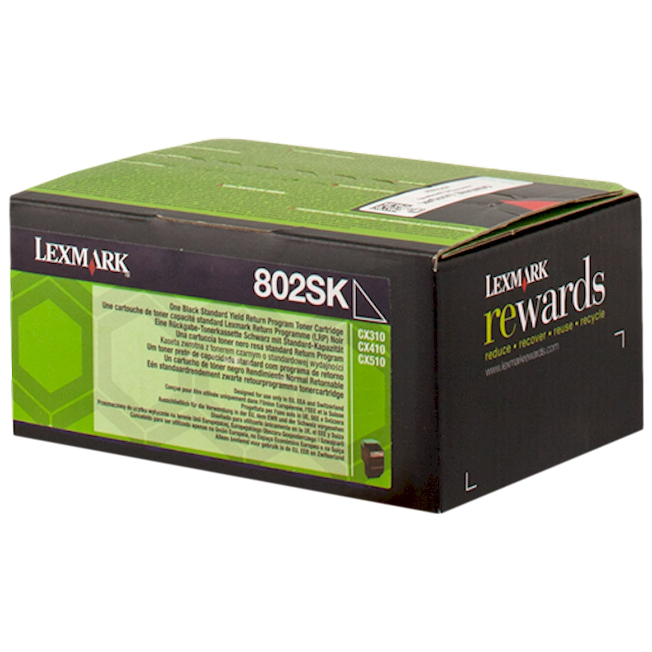 Toner Lexmark 802SK 80C2SK0  - Originale - Nero da 2.500 pagine per CX310n, CX310dn, CX310dnw, CX410e, CX410de, CX410dte, CX510de, CX510dhe, CX510dthe, CX510dew