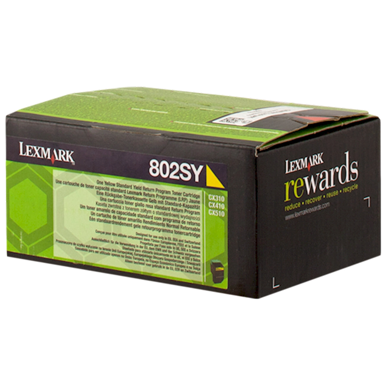 Toner Lexmark 802SY 80C2SY0  - Originale - Giallo da 2.000 pagine per CX310dn, 310n, 410de, 410dte, 410e, 510de, 510dhe, 510dthe