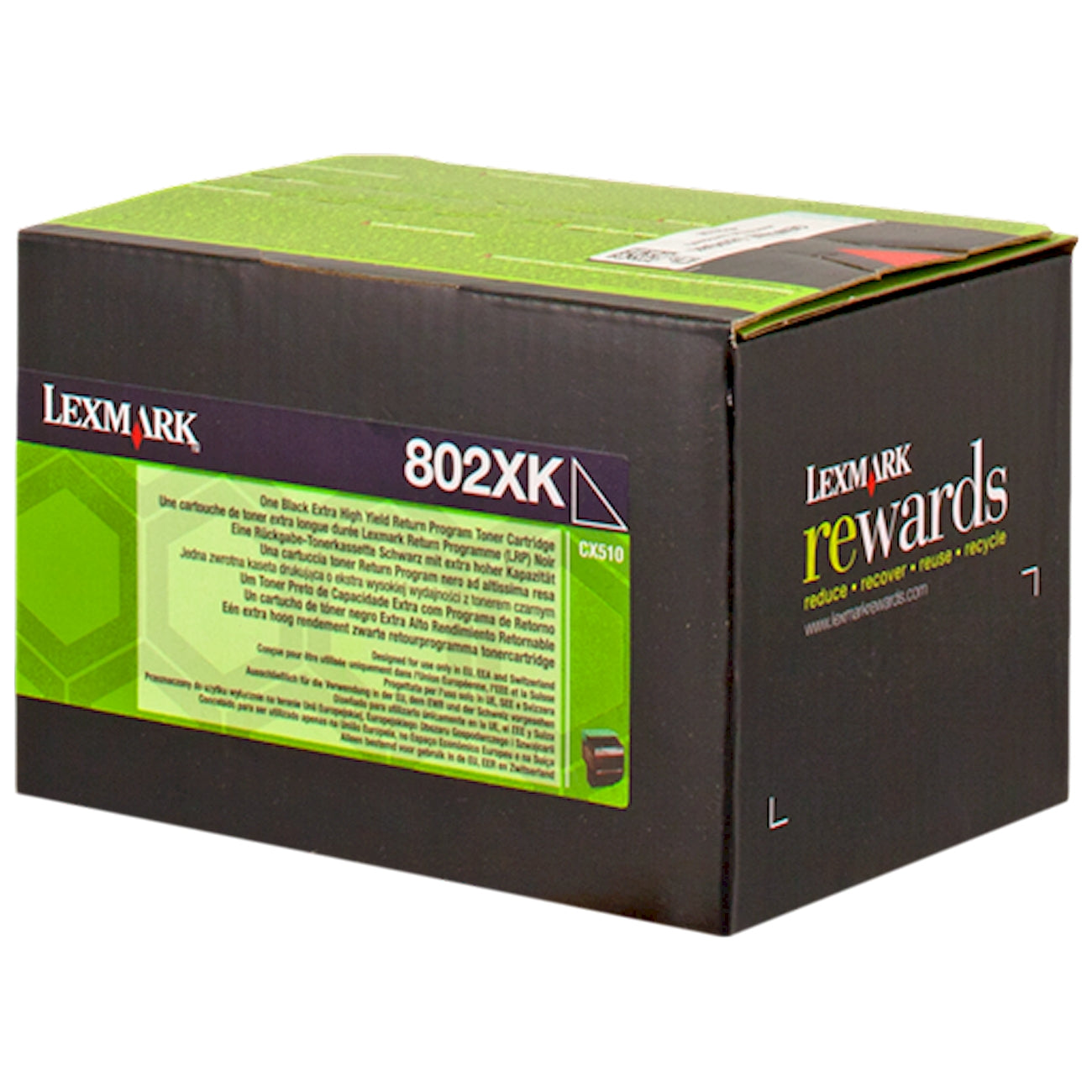 Toner Lexmark 802XK 80C2XK0  - Originale - Nero da 8.000 pagine per CX510de, CX510dhe, CX510dthe, CX517de, XC2130, XC2132