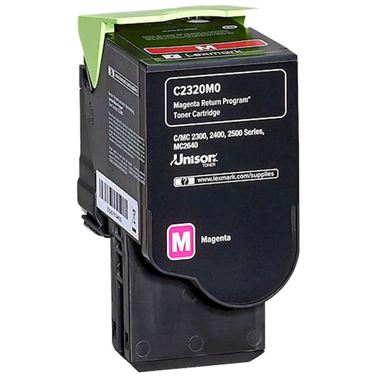 Toner Lexmark C2320M0   - Originale - Magenta da 1.000 pagine per C2325dw, C2425dw, C2535dw, MC2325adw, MC2425adw, MC2535adwe, MC2640adwe