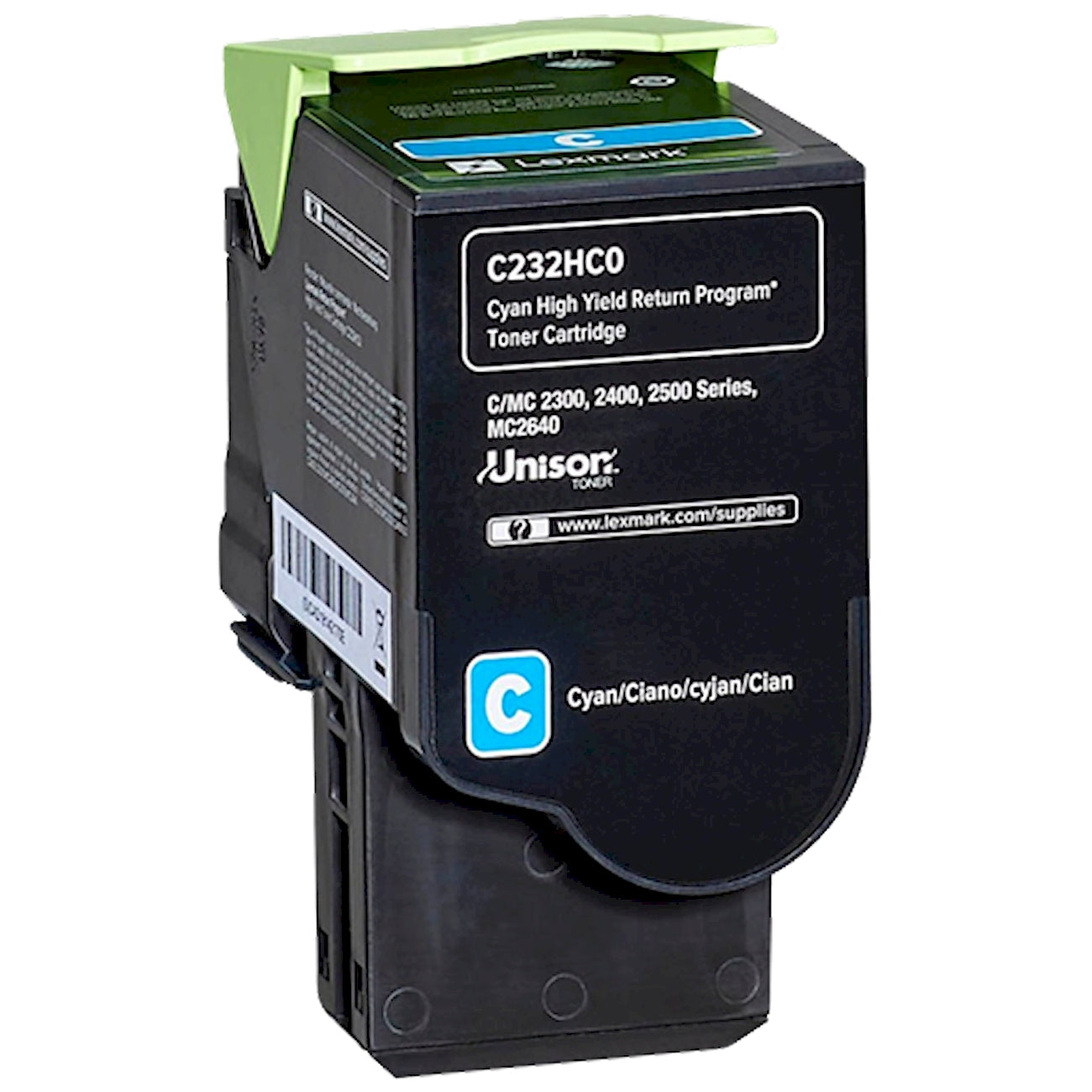 Toner Lexmark C232HC0   - Originale - Ciano da 2.300 pagine per C2325dw, C2425dw, C2535dw, MC2325adw, MC2425adw, MC2535adwe, MC2640adwe