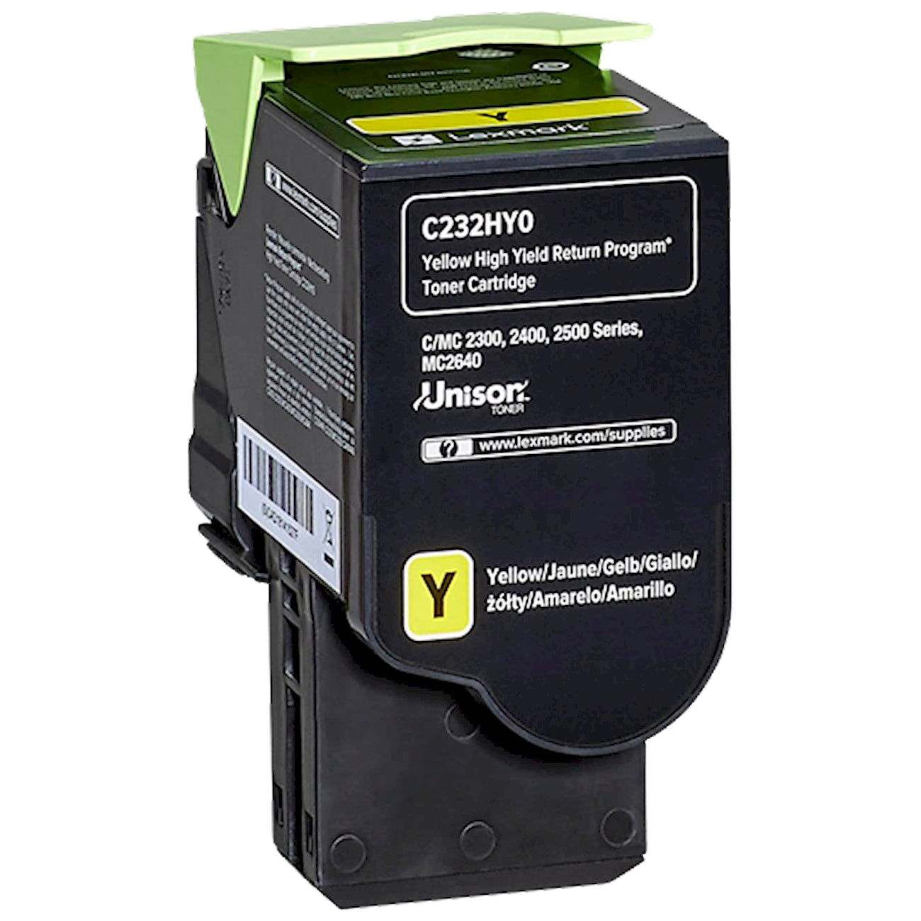 Toner Lexmark C232HY0   - Originale - Giallo da 2.300 pagine per C2325dw, C2425dw, C2535dw, MC2325adw, MC2425adw, MC2535adwe, MC2640adwe