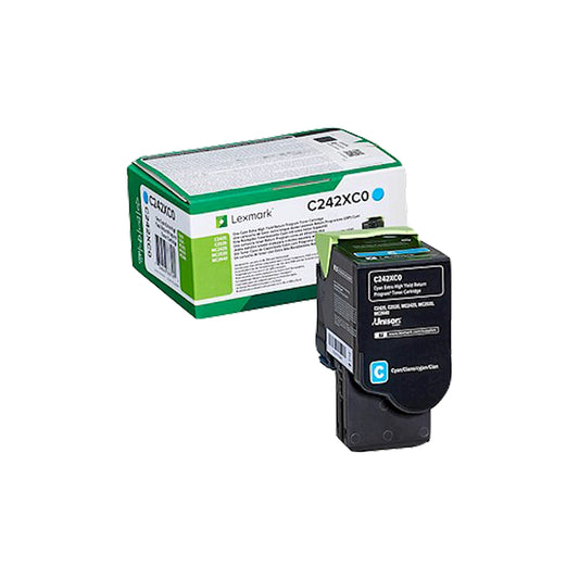 Toner Lexmark C242XC0   - Originale - Ciano da 3.500 pagine per C2425dw, C2535dw, MC2425adw, MC2535adwe, MC2640adwe, d-Color P3100, d-Color MF3100