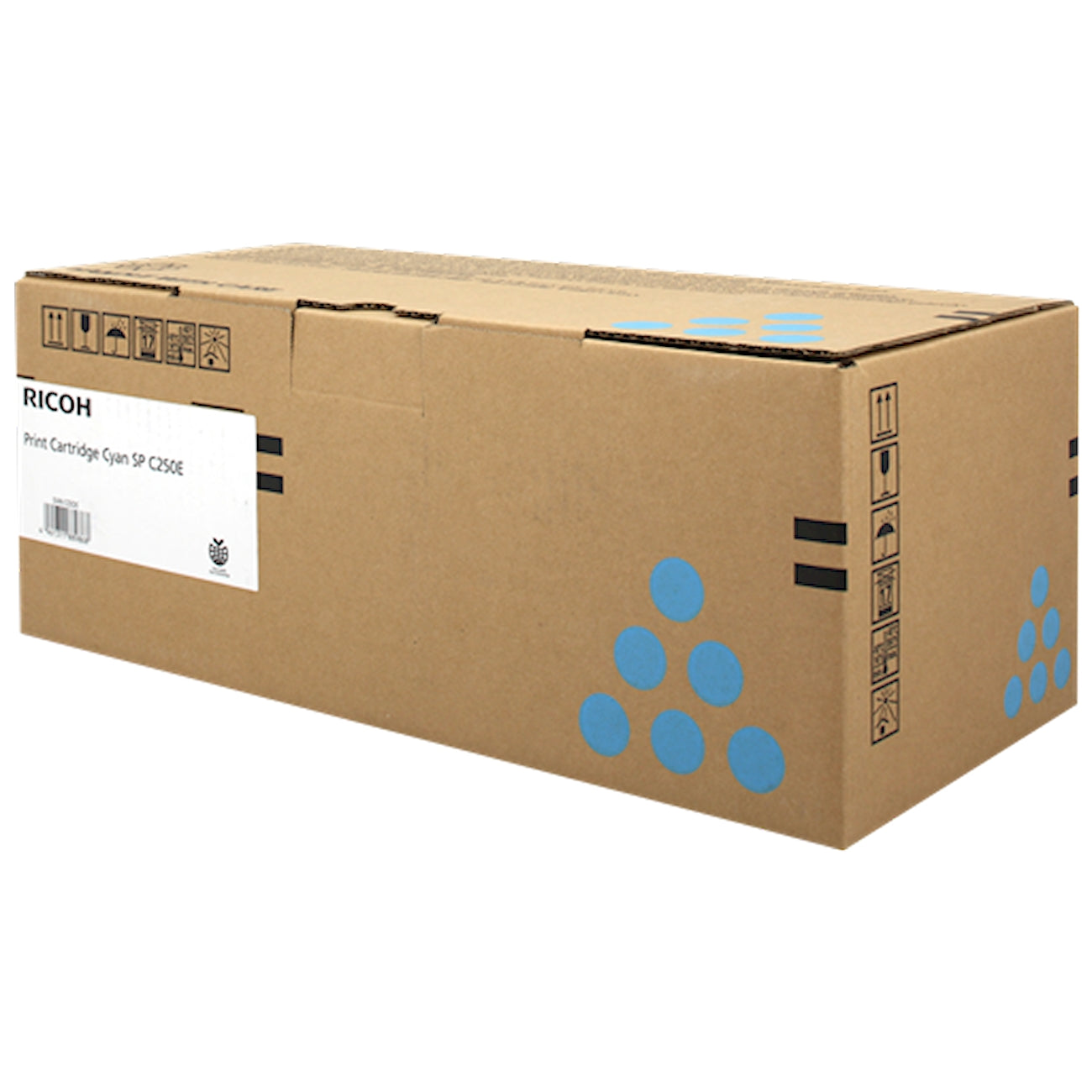 Toner Ricoh 407544 SP C250EC  - Originale - Ciano da 1.600 pagine per SP C250, SP C260, SP C261