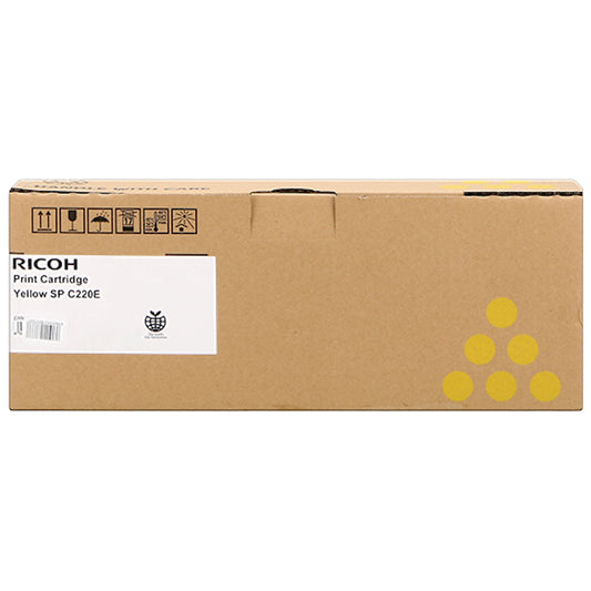 Toner Ricoh 407643 SP C220EY  - Originale - Giallo da 2.000 pagine per SP C220, SP C221, SP C222, SP C240