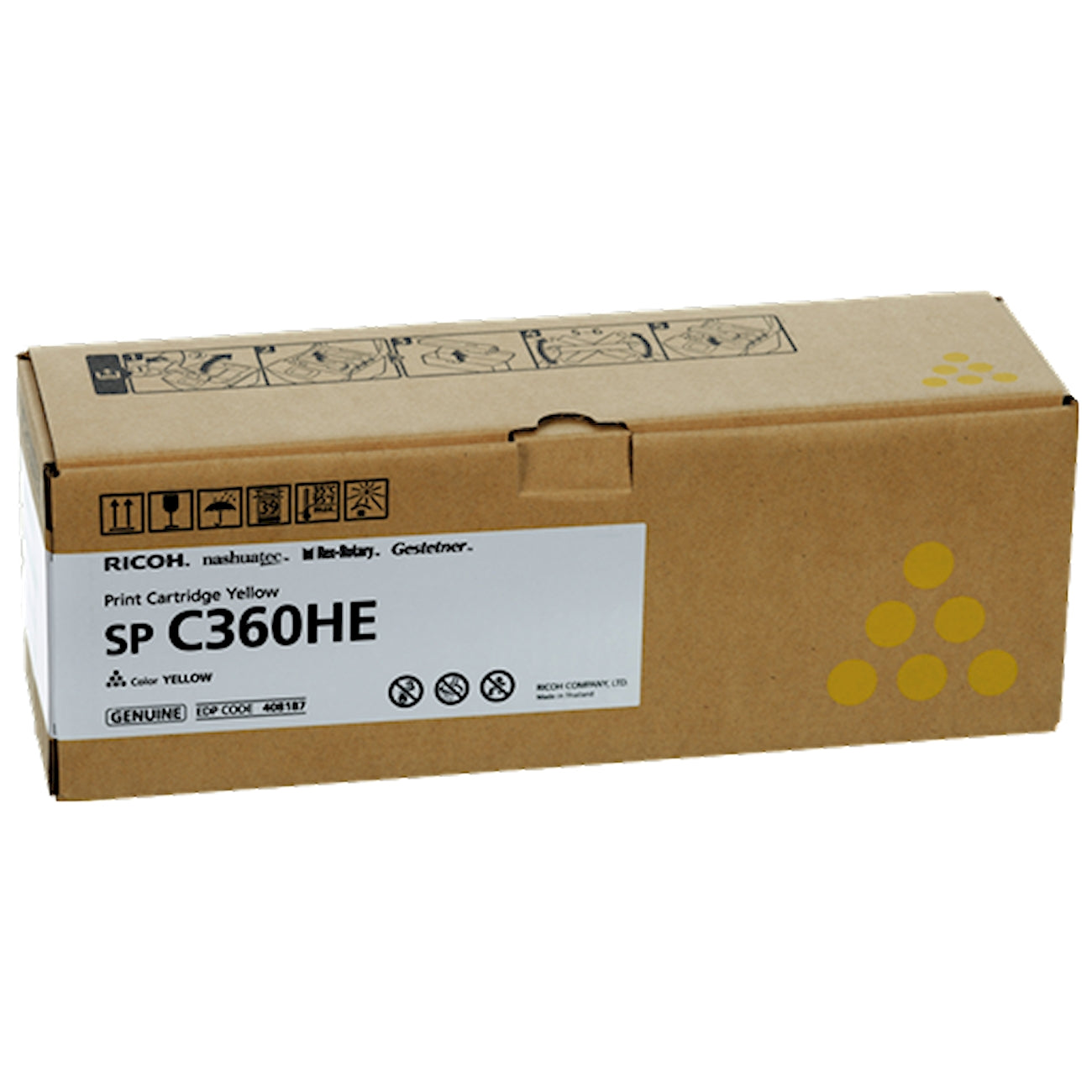 Toner Ricoh 408187 SP C360HEY  - Originale - Nero da 5.000 pagine per SP C360, SP C361