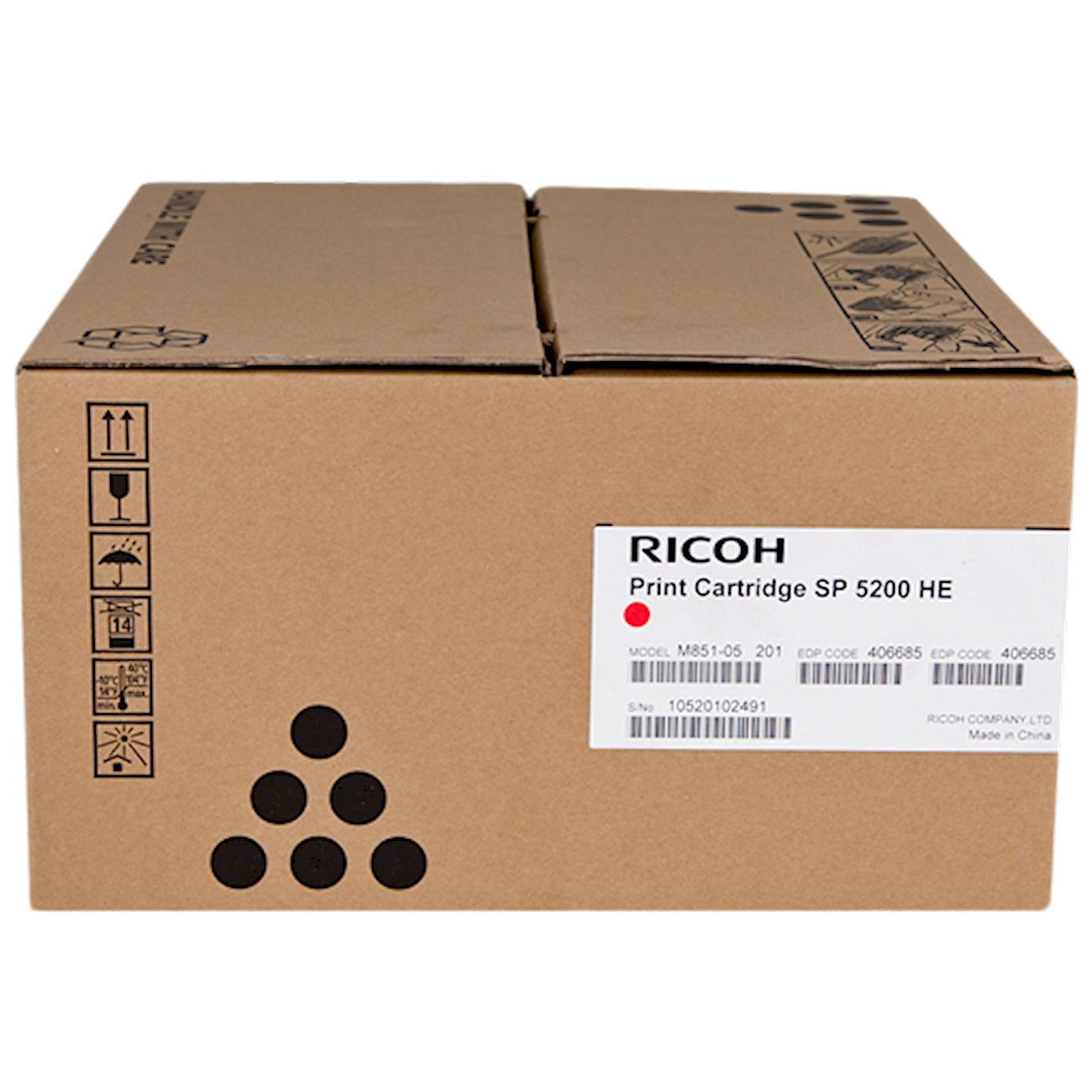 Toner Ricoh 821229 SP 5200HE  - Originale - Nero da 25.000 pagine per SP 5200, SP 5210