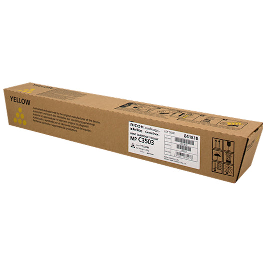 Toner Ricoh 841818   - Originale - Giallo da 18.000 pagine per MP C3003, MP C3004, MP C3503, MP C3504, MP C3500