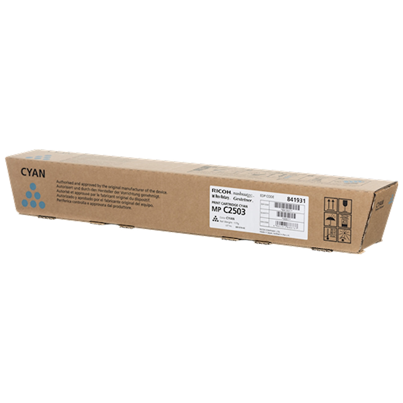 Toner Ricoh 841931   - Originale - Ciano da 5.500 pagine per MP C2003, MP C2011, MP C2503