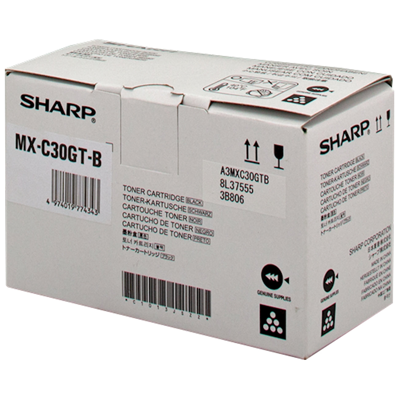 Toner Sharp MX-C30GTB   - Originale - Nero da 6.000 pagine per