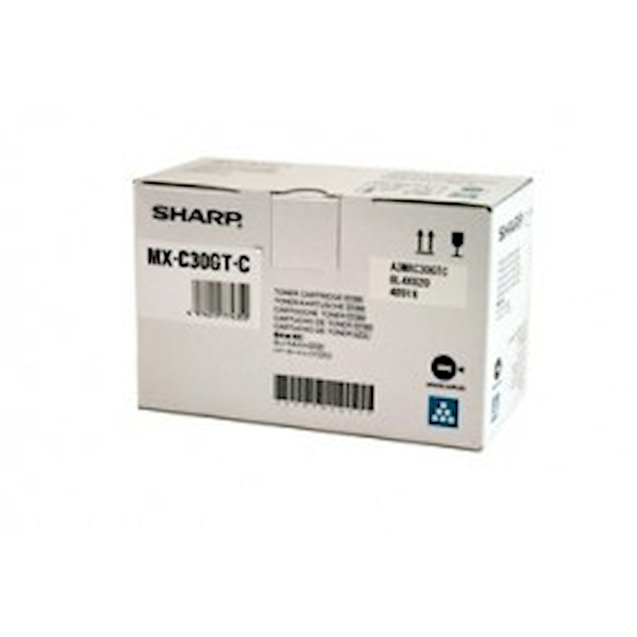 Toner Sharp MX-C30GTC   - Originale - Ciano da 6.000 pagine per MX-C250, C250F, C250FE, C300P, C300W, C301, C301W, C302W, C303W, C304W