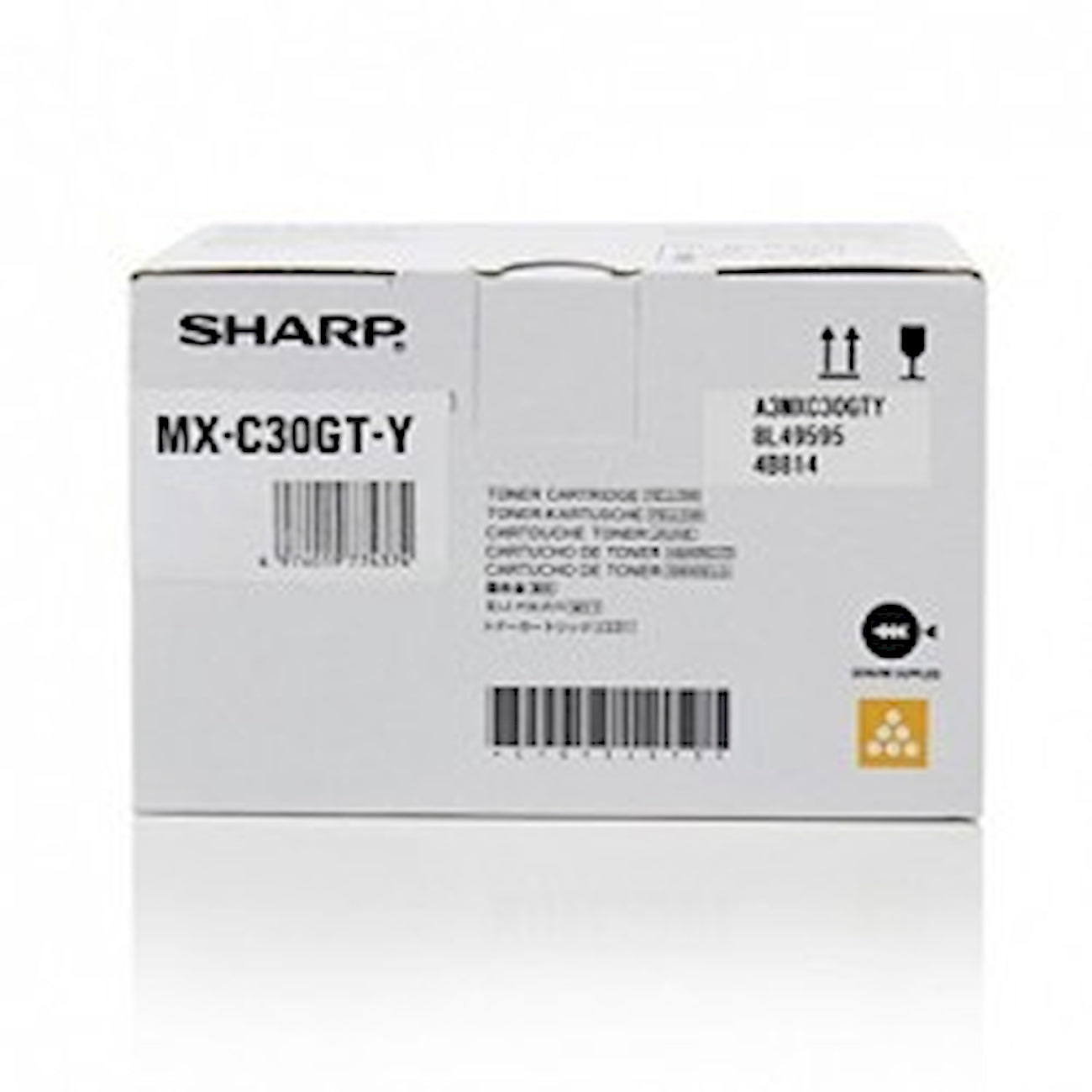 Toner Sharp MX-C30GTY   - Originale - Giallo da 6.000 pagine per MX-C250, C250F, C250FE, C300P, C300W, C301, C301W, C302W, C303W, C304W