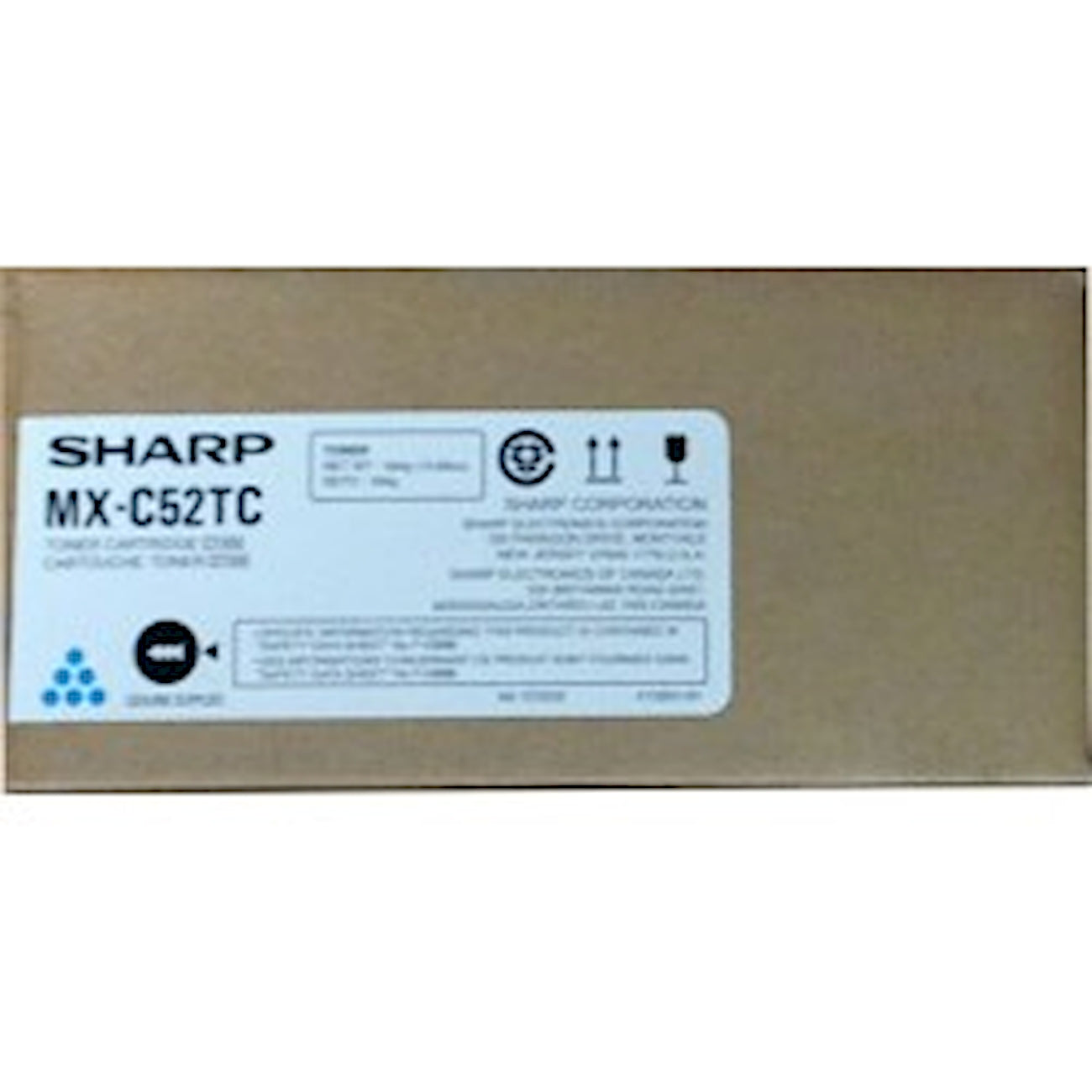 Toner Sharp MX-C52TC   - Originale - Ciano da 14.200 pagine per MX-C428, MX-C428F, MX-C528, MX-C528F