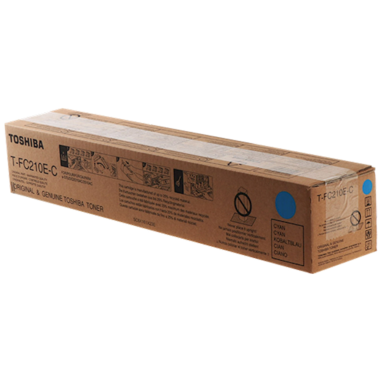Toner Toshiba T-FC210EC 6AJ00000159  - Originale - Ciano da 33.600 pagine per e-STUDIO 2010AC, 2510AC