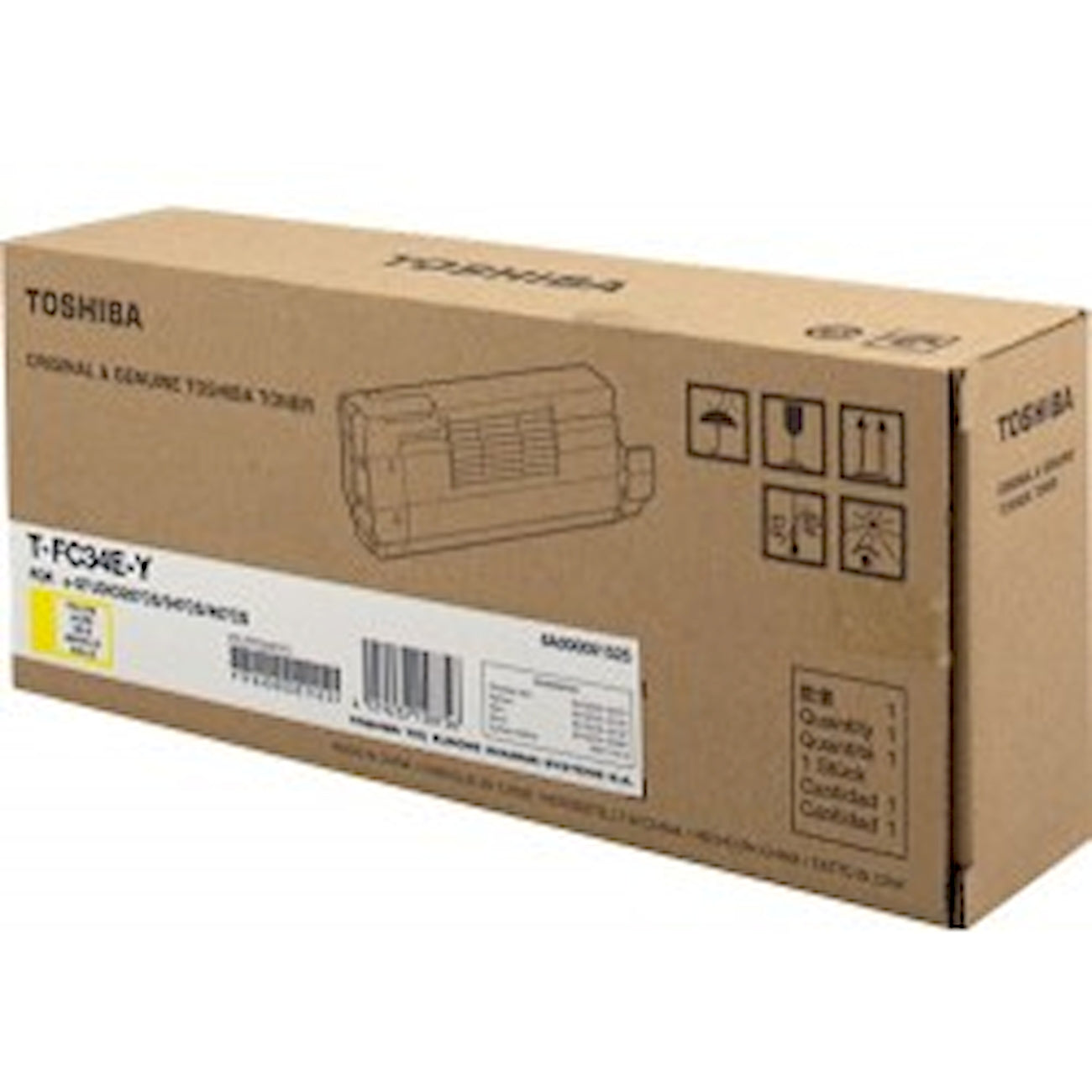 Toner Toshiba T-FC34EY 6A000001525  - Originale - Giallo da 11.500 pagine per e-STUDIO 287cs, 287csl, 347cs, 347csl, 407cs