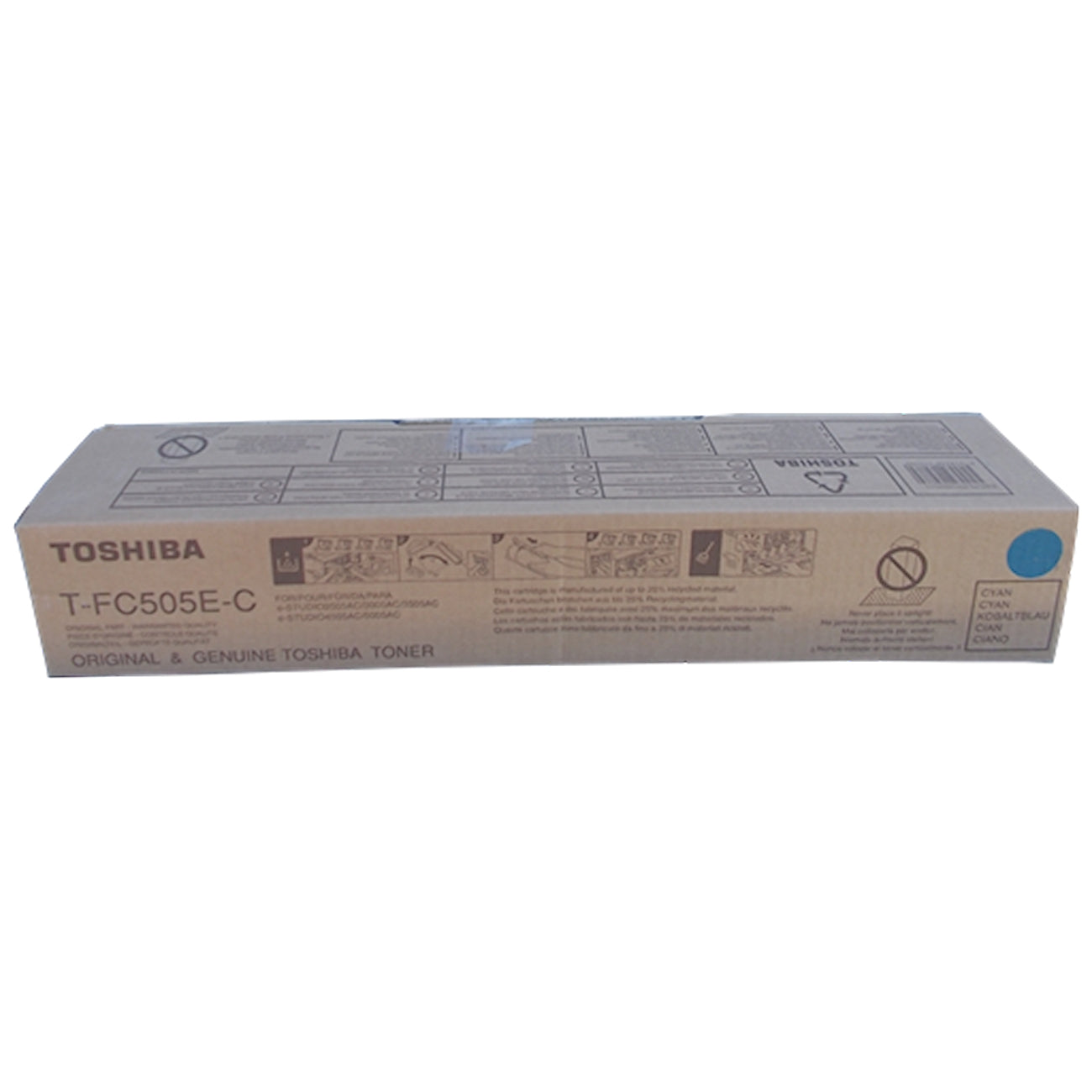 Toner Toshiba T-FC505EC 6AJ00000135  - Originale - Ciano da 33.600 pagine per e-STUDIO 2505AC, 3005AC, 3505AC, 4505AC, 5005AC