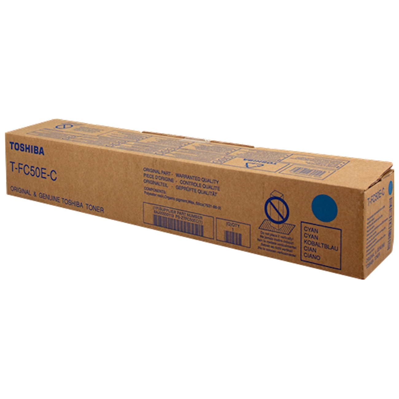 Toner Toshiba T-FC50EC 6AJ00000113  - Originale - Ciano da 33.600 pagine per e-Studio 2555c se, 3055c se, 3555c se, 4555c se, 5055c se