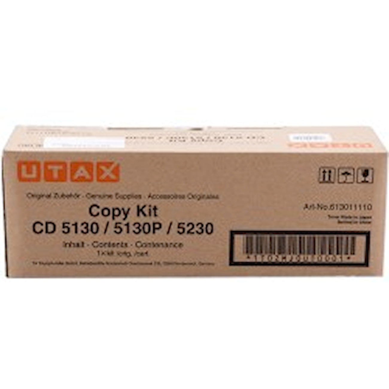 Toner Utax CD-5130/5230 613011110  - Originale - Nero da 3.000 pagine per CD 5130, 5130 P, 5230, P 3020 MFP, 3025 MFP, DC 6130, 6230