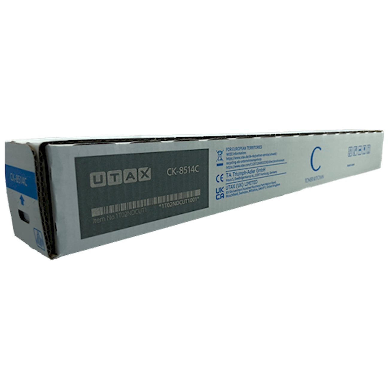 Toner Utax CK-8514C   - Originale - Ciano da 20.000 pagine per 5006ci, 5007ci, 5057ci, 6006ci, 6007ci, 6057ci, TASKalfa 5052ci, 5053ci, 5054ci, 6052ci, 6053ci, 6054ci, d-Color MF5052, MF5053, MF6052, MF6053