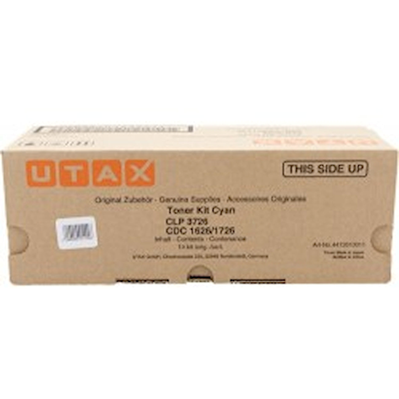 Toner Utax CLP-3726 4472610011  - Originale - Ciano da 5.000 pagine per CDC 1626, 1726, 5526, 5626, CLP 3726, 4726, DCC 2626, 2726, 6526, 6626, P-C2660DN, 2660i MFP, 2665i MFP