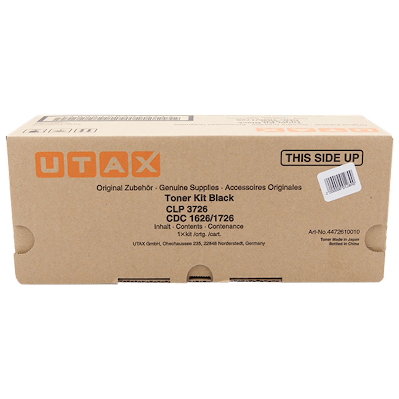 Toner Utax CLP-3726 4472610010  - Originale - Nero da 7.000 pagine per CDC 1626, 1726, 5526, 5626, CLP 3726, 4726, DCC 2626, 2726, 6526, 6626, P-C2660DN, 2660i MFP, 2665i MFP