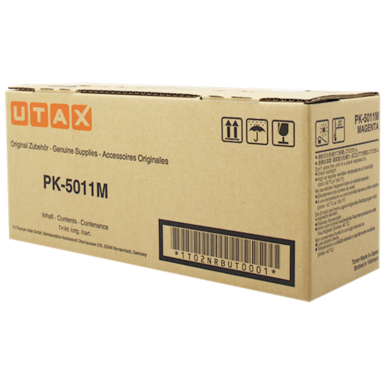Toner Utax PK-5011M 1T02NRBUT0  - Originale - Magenta da 5.000 pagine per P-C3060 MFP, 3060i MFP, 3061 DN, 3065 MFP, 3065i MFP, ECOSYS M6030cdn, M6530cdn, P6130cdn, d-Color MF3004, P2130