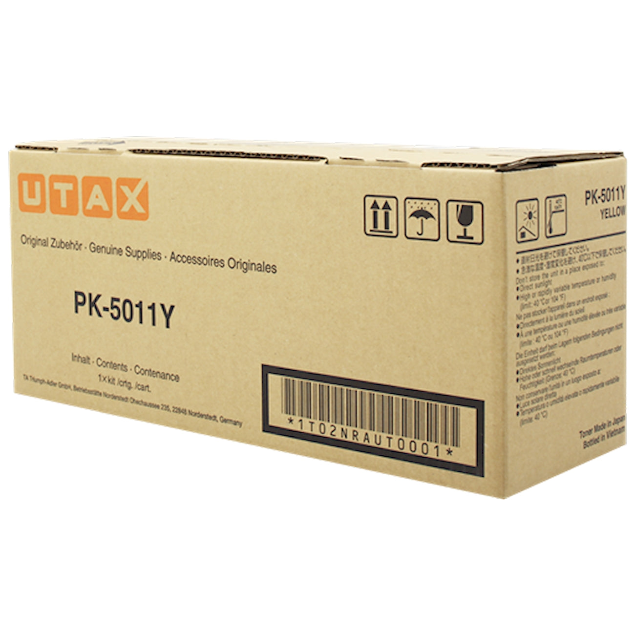Toner Utax PK-5011Y 1T02NRAUT0  - Originale - Giallo da 5.000 pagine per P-C3060 MFP, 3060i MFP, 3061 DN, 3065 MFP, 3065i MFP, ECOSYS M6030cdn, M6530cdn, P6130cdn, d-Color MF3004, P2130
