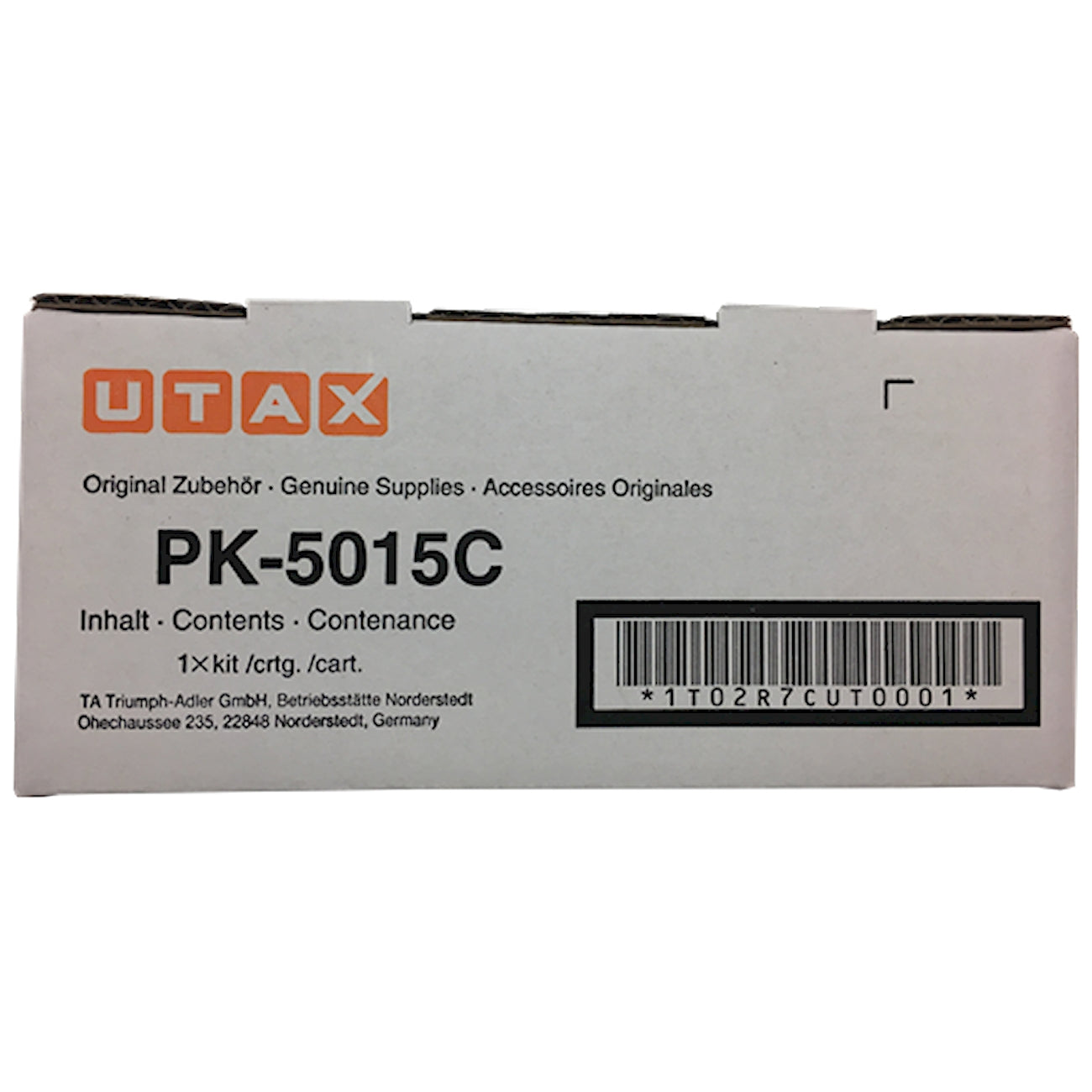 Toner Utax PK-5015C 1T02R7CUT0  - Originale - Ciano da 3.000 pagine per P-C2566w, 2650dw, 2655w, 2655w MFP, d-Color P2226, P2226plus, MF2624, MF2624plus