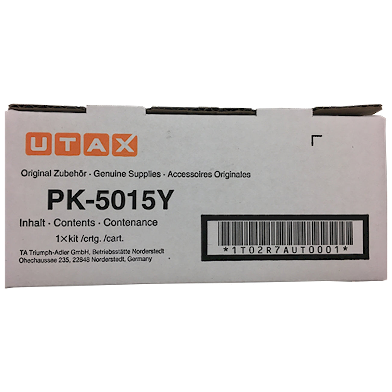 Toner Utax PK-5015Y 1T02R7AUT0  - Originale - Giallo da 3.000 pagine per P-C2566w, 2650dw, 2655w, 2655w MFP, d-Color P2226, P2226plus, MF2624, MF2624plus