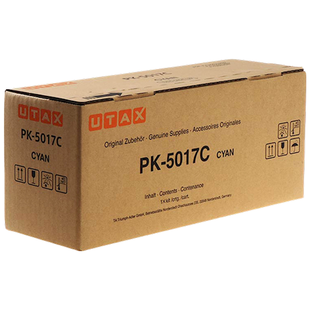 Toner Utax PK-5017C 1T02TVCUT0  - Originale - Ciano da 6.000 pagine per P-C3062DN, 3062i MFP, 3066i MFP, d-Color P2230, MF3023, MF3024