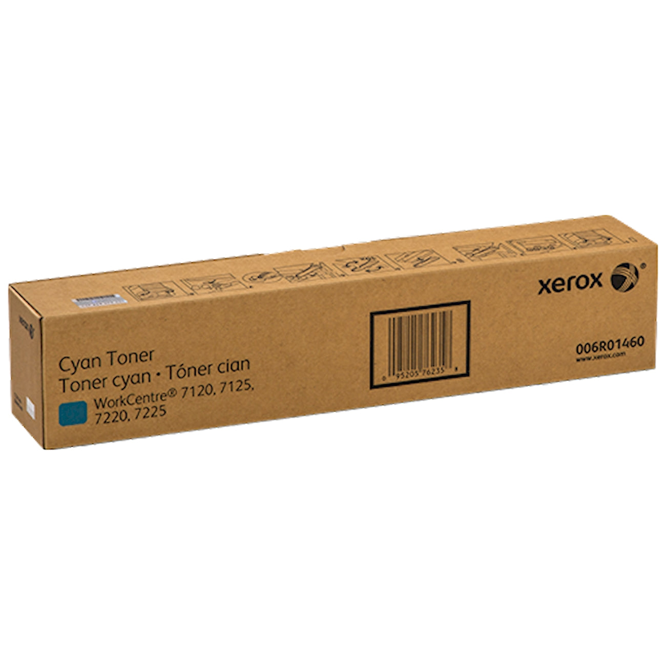 Toner Xerox 006R01460   - Originale - Ciano da 15.000 pagine per WorkCentre 7120, 7125, 7220, 7225