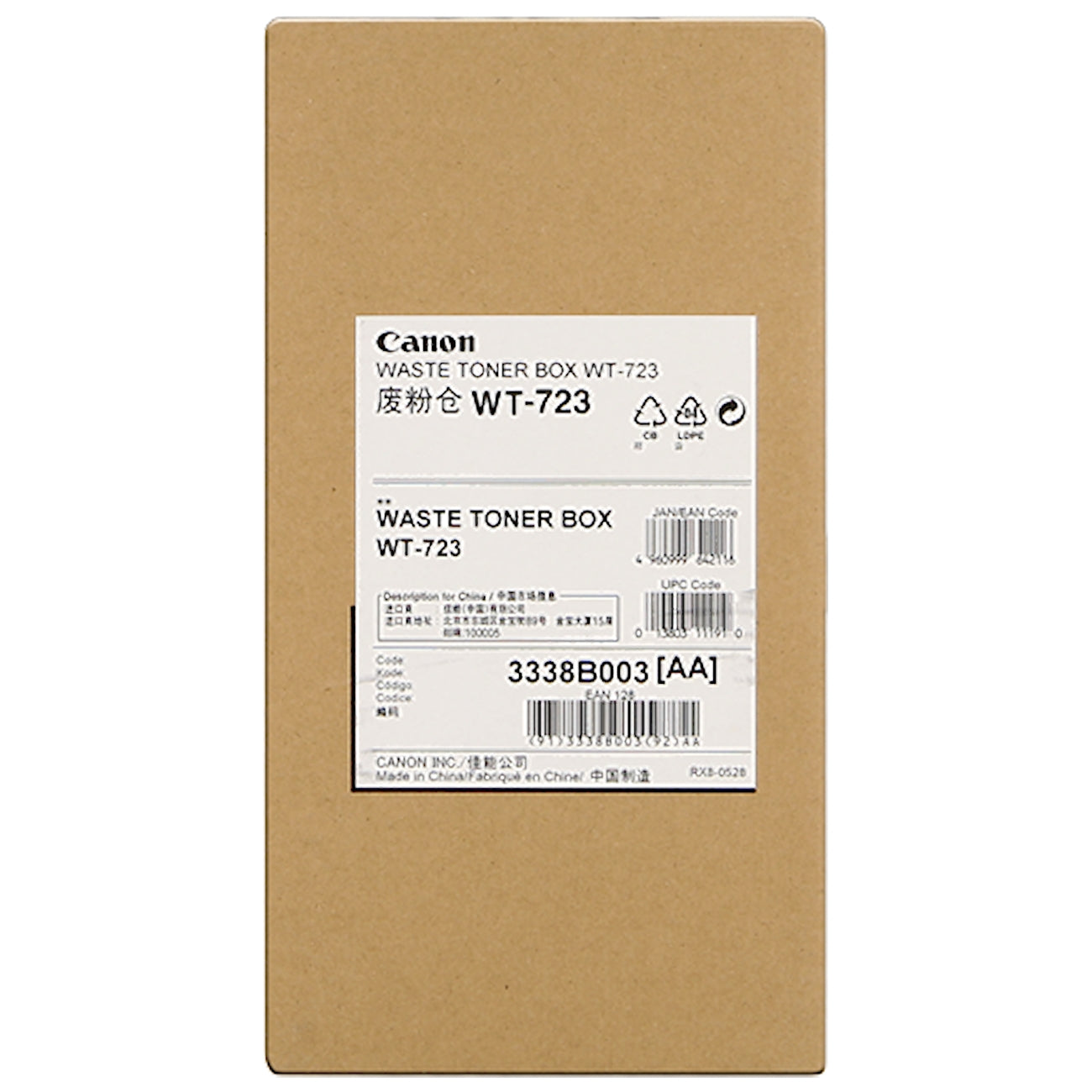 Vaschetta Canon WT-723 3338B003  - Originale - Nero da 18.000 pagine per Canon i-SENSYS X C1333i, C1333iF, C1333P