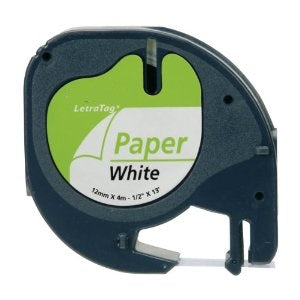 DYMO LABLE PA Labels Dymo Letratag 2000 LT 100 H LT 100 LT 100 T QX 50 XM XR - Compatible - White - PD91220 S0721520 from A4 pages