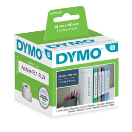 MACCHINE PER L'UFFICIO-ETICHETTATRICI E ACCESSORI-DYMO-Rotolo 110 Etichette Registratore-P 38X190MM X LW 990180-venduto-da-Tonerpro