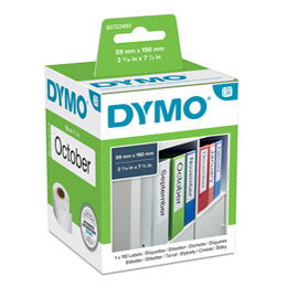 MACCHINE PER L'UFFICIO-ETICHETTATRICI E ACCESSORI-DYMO-Rotolo 110 Etichette Registratore-G 59X190MM X LW 990190-venduto-da-Tonerpro