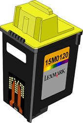 Cartuccia Lexmark A1000 A1500 A3000 A4000 q IJ 1200 1400P SERIE X (ALL-IN-ONE) X63 X70 X73 X83 X84 X85 X125 X4250 - Rigenerata - Colore - LE15M0120 20 da 30mL pagine A4