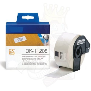 Nastro Brother P-Touch QL 1000 QL 1050 QL 1050 N QL 1060 N QL 500 QL 500 A QL 500 BS QL 500 BW QL 500 QL 550 Q - Compatibile - White - K11208 da  pagine A4