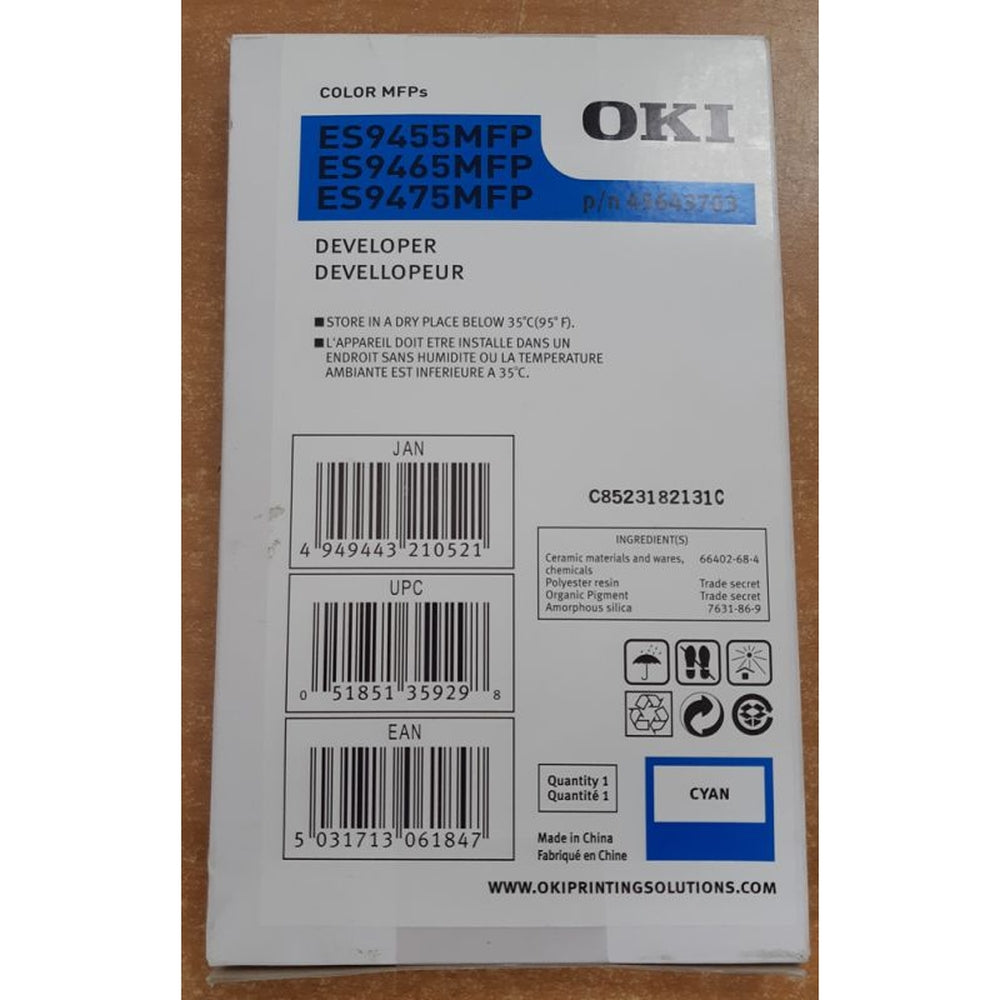 Developer OKI ES9160 ES9170 - Original - Neutral - 45008901 from 125,000/150,000 A4 pages