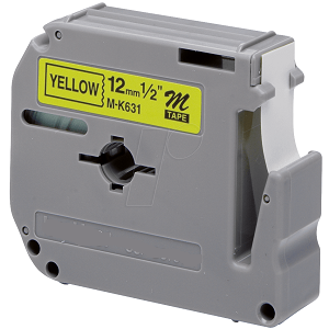 Etichette Brother P-Touch P-Touch 110 P-Touch 55 P-Touch 60 P-Touch 65 P-Touch 75 P-Touch 80 P-Touch 85 P-Touch 9 - Compatibili - Black-Yellow - PF-MK631BZ da  pagine A4