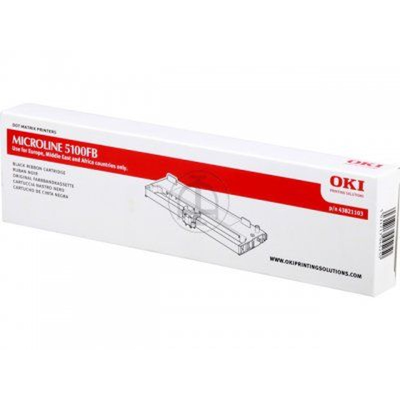 Nastro OKI ML 5100 Flatbed - Originale - Nero - 43821103 da 2.500 Pagine A4