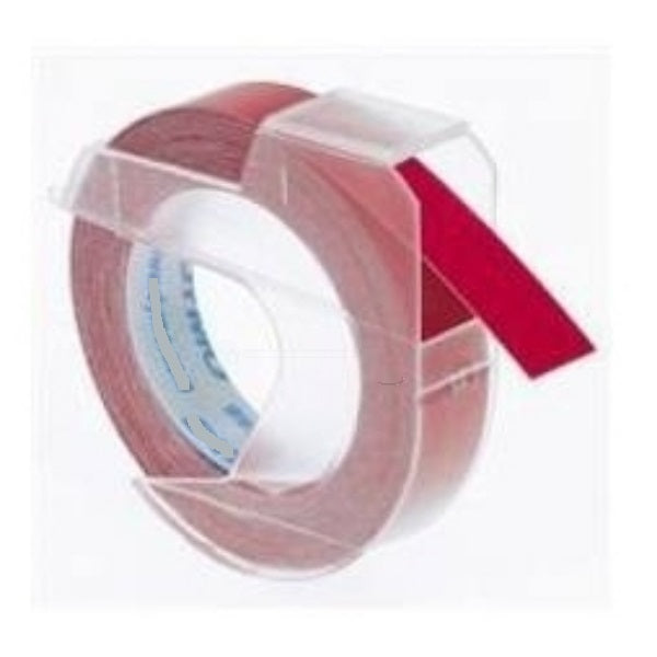 Etichette DYMO Embossing Label Dymo Jor Dymo Omega - Compatibili - Red - S0898150 da  9MMx3M pagine A4