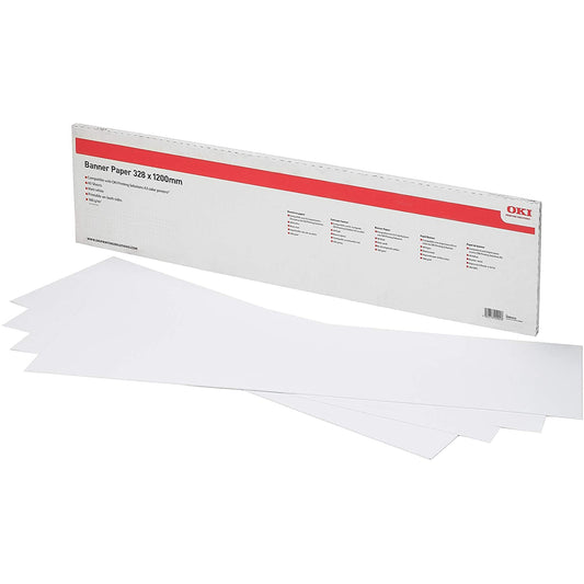 OKI Banner Media SRA3 32.8x120 120g/m2 - Original - White - 9004552 100 A4 sheets
