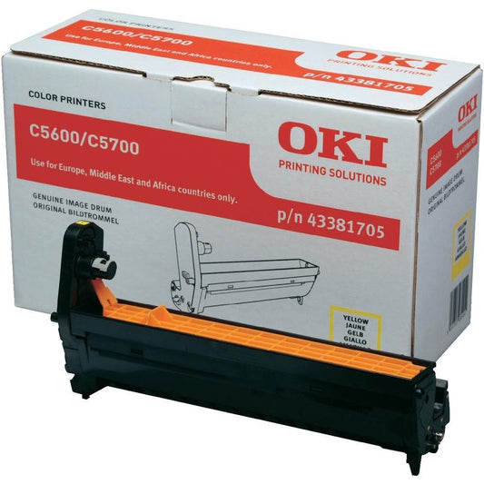 Tamburo OKI C5600 C5700 - Originale - Giallo - 43381705 da 20.000 Pagine A4